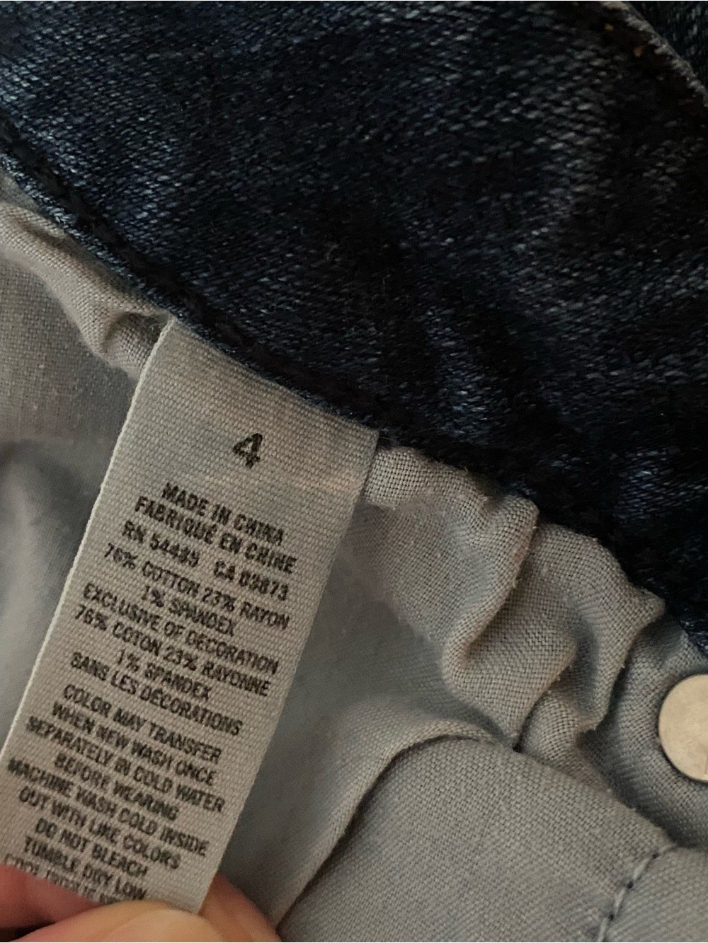 American Eagle Y2K Low Rise Dark Wash Jean Size 4 - Picture 5 of 5